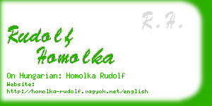 rudolf homolka business card